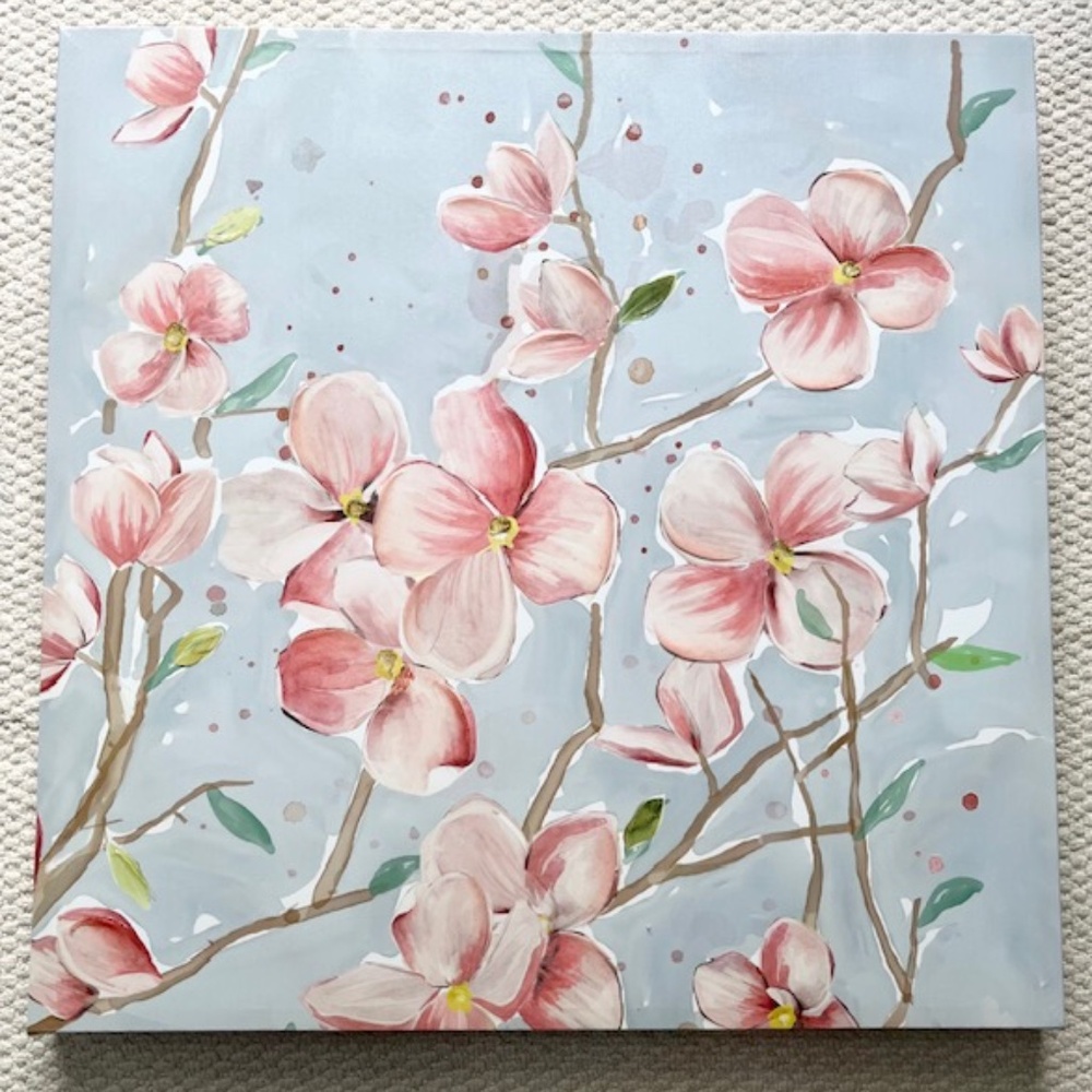 24x24 Floral Print
